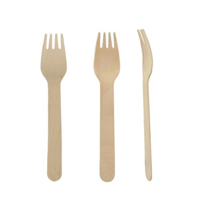 90mm Natural Disposable Cocktail Mini Wooden/Bamboo Fruit Fork