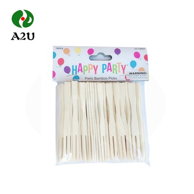 Mini Cocktail Party Bamboo Fruit Picks / Fruit Fork Set