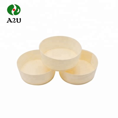 Wholesale Compostable  Biodegradable Mousse Ice Cream Wooden Cup