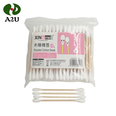 Pure Natural Bamboo White Single Pack Sterile Alcohol Ear Cotton Bud Swabs