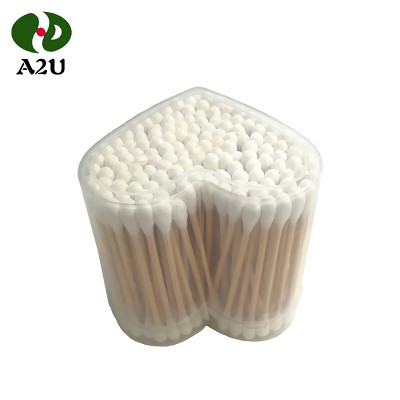 Eco-Friendly Double Sided Sterile Alcohol Bamboo Ear Cotton Swabs Buds