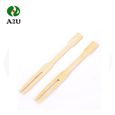 Wholesale Custom Disposable Bamboo Mini Fork Fruit Tableware