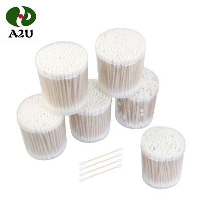 Customized High Quality Baby Disposable Wooden Cotton Ear Buds