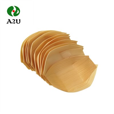 Disposable Natural Wood Color Wooden Dinner Plates And High Quality Sushi Bowl